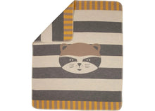 Load image into Gallery viewer, Gray Raccoon Baby Blanket - Indie Indie Bang! Bang!