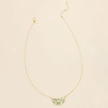 Load image into Gallery viewer, Pressed Flower Necklace- Green Peppergrass - Indie Indie Bang! Bang!