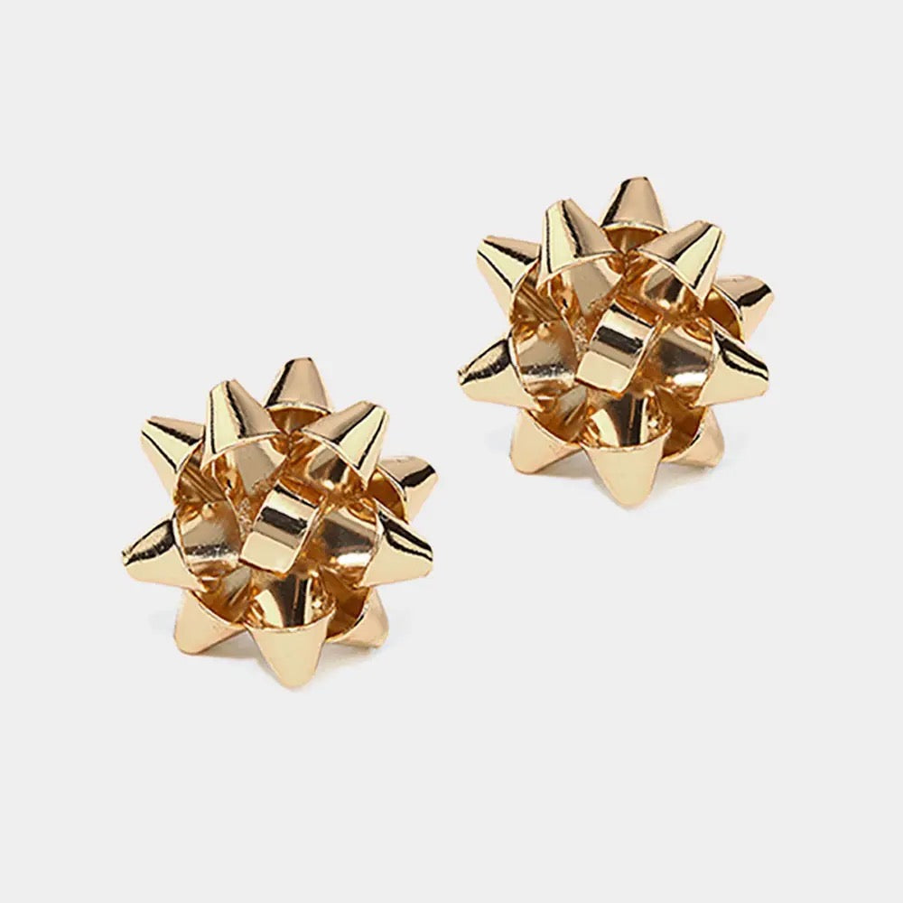 Christmas Bow Stud Earrings (3 colors)
