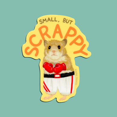 Small But Scrappy Hamster Sticker - Indie Indie Bang! Bang!