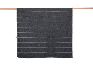 Luca Throw Structured Stripes Reversible Grey Blanket - Indie Indie Bang! Bang!