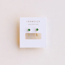 Load image into Gallery viewer, Emerald Huggie Earrings - Indie Indie Bang! Bang!