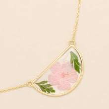 Load image into Gallery viewer, Pressed Flower Necklace- Pink Cherry Blossom - Indie Indie Bang! Bang!