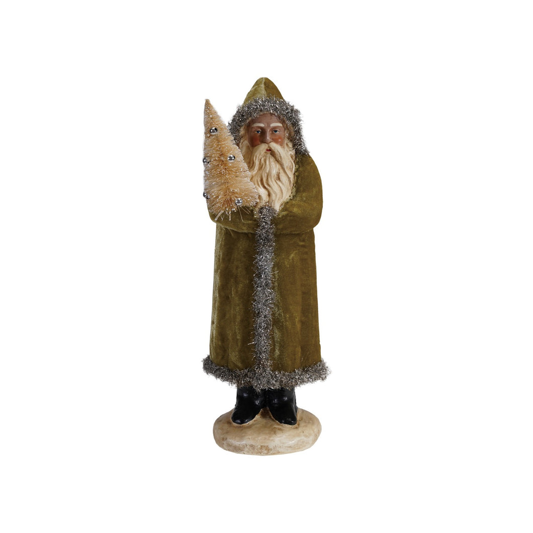 Paper Mache Santa with Bottle Brush - Indie Indie Bang! Bang!