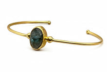 Load image into Gallery viewer, Oval Stone Minimalist Bracelet - Rose Quartz, Aqua Marine or Labradorite - Indie Indie Bang! Bang!