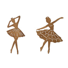 Load image into Gallery viewer, Metal Ballerina Ornament with Cut-Outs (2 Styles) - Indie Indie Bang! Bang!