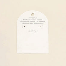 Load image into Gallery viewer, Pressed Flower Earring - Green Peppergrass - Indie Indie Bang! Bang!