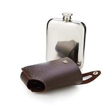 Load image into Gallery viewer, Stainless Steel Flask with Faux Leather Carrying Case - Indie Indie Bang! Bang!