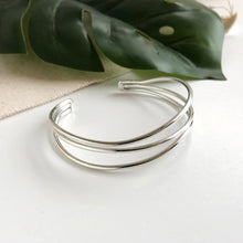 Load image into Gallery viewer, Layered Waves Cuff - Silver - Indie Indie Bang! Bang!