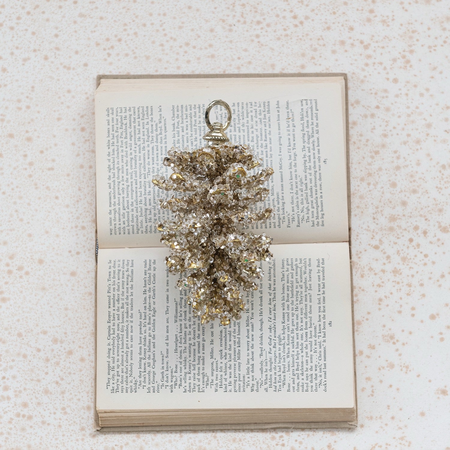Sequined Pinecone Ornament - Thumbnail 2