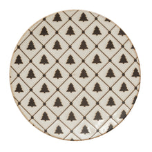 Load image into Gallery viewer, 6&quot; Round Stoneware Plate w/ Tree Pattern