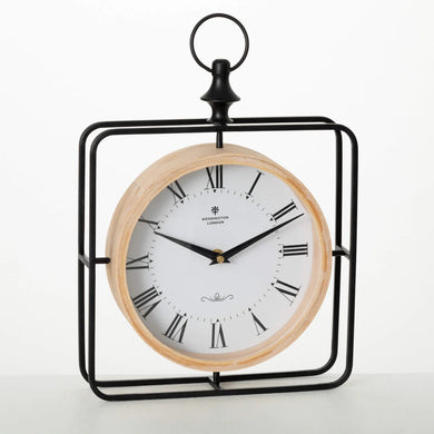 Wood & Metal Framed Desk Clock - Indie Indie Bang! Bang!