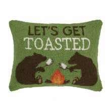 Load image into Gallery viewer, Let&#39;s Get Toasted Bear Hook Pillow