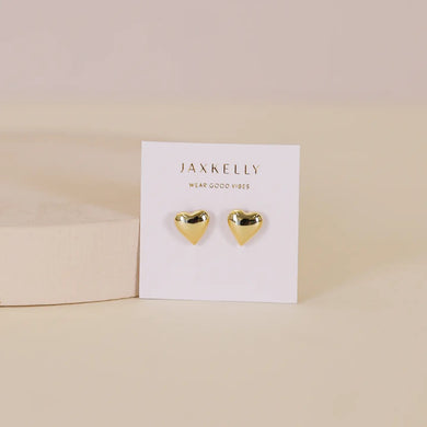 Gold Heart Earrings