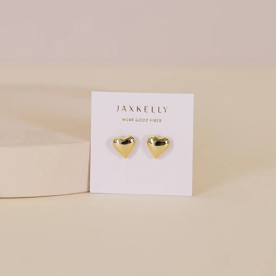 Gold Heart Earrings