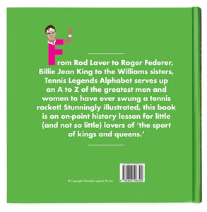 Tennis Legends Alphabet Book - Indie Indie Bang! Bang!