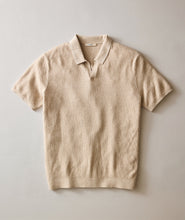 Load image into Gallery viewer, Marine Layer | Greyson Sweater Polo - Beach Sand - Indie Indie Bang! Bang!