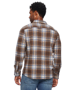 Brown/Tan/Navy Flannel Shirt