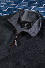 Load image into Gallery viewer, Herringbone Reversible Qtr Zip with Suede Placket