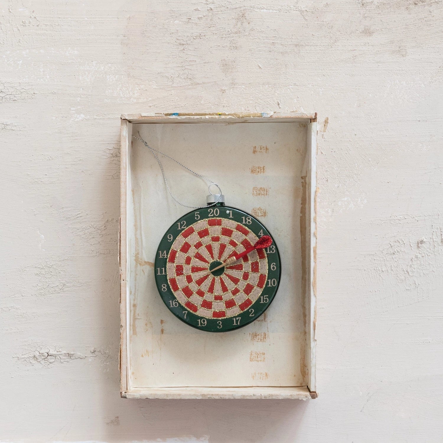 Glass Dart Board Ornament