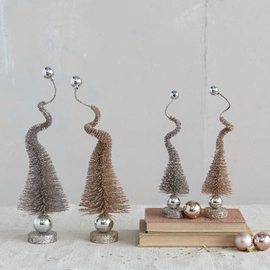 Wonky Bottle Brush Tree with Glitter Balls - Indie Indie Bang! Bang!