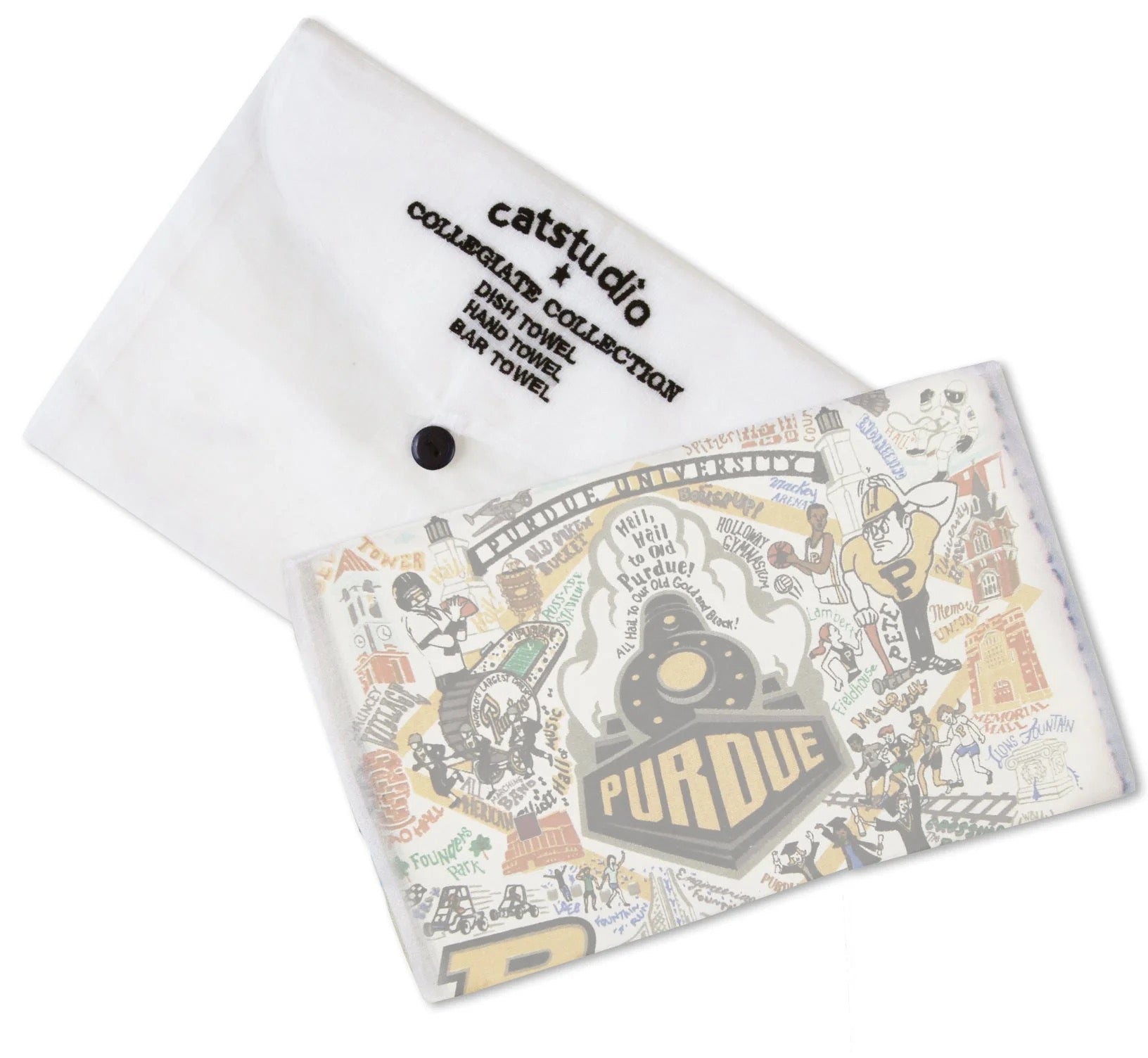 Purdue Embroidered Dish Towel - Thumbnail 2