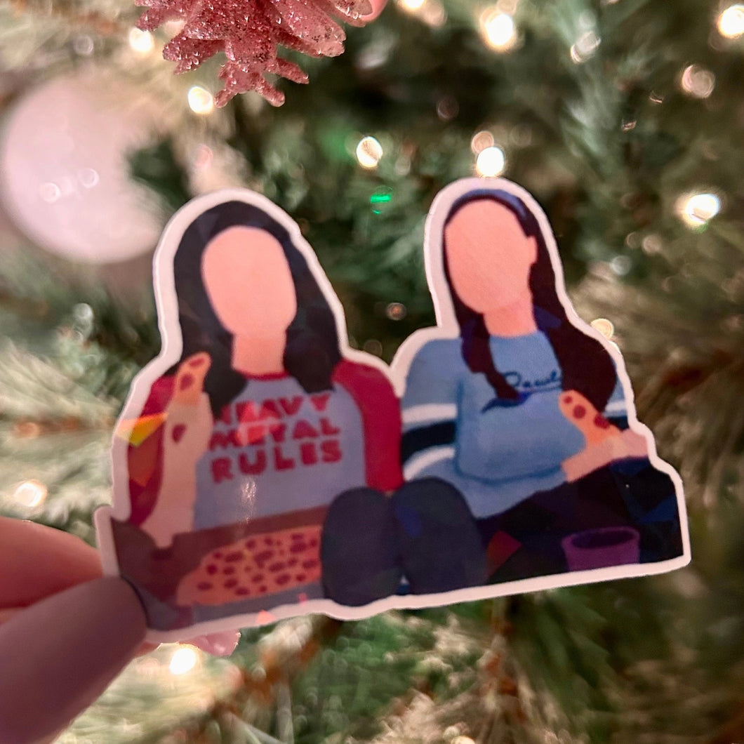 Lorelai & Rory Pizza Gilmore Girls Sticker - Indie Indie Bang! Bang!