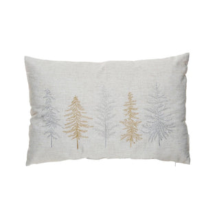 Embroidered Tree Pillow