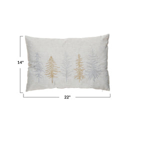 Embroidered Tree Pillow