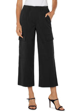 Load image into Gallery viewer, Hi-Rise Cargo Crop Straight Black Pants - Indie Indie Bang! Bang!