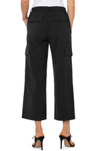 Load image into Gallery viewer, Hi-Rise Cargo Crop Straight Black Pants - Indie Indie Bang! Bang!