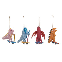 Load image into Gallery viewer, Wool Dinosaur Skating Ornament