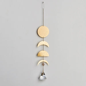 Suncatcher Moon Phases - Moonstone gem