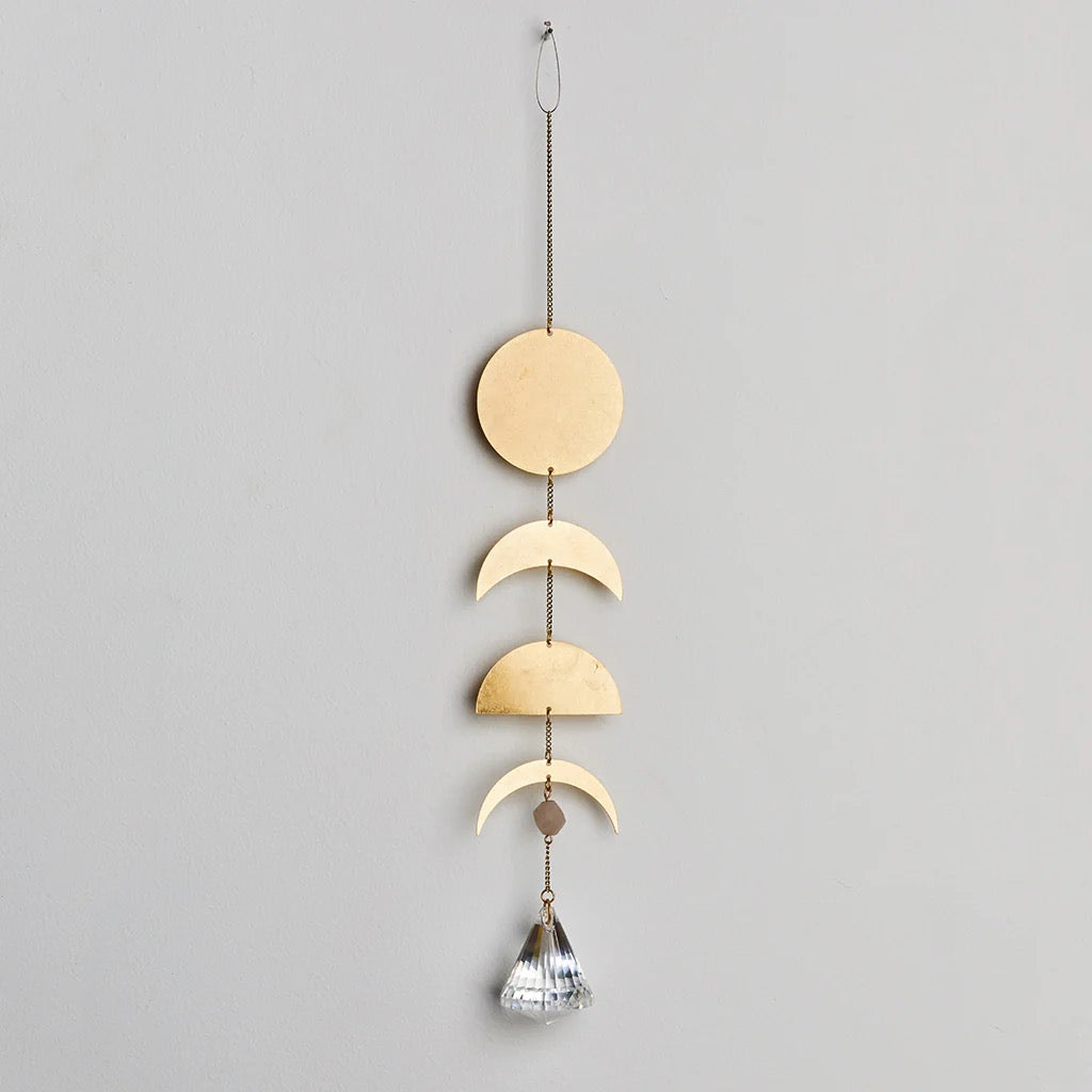 Suncatcher Moon Phases - Moonstone gem