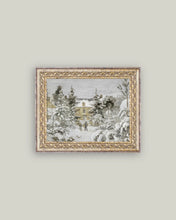 Load image into Gallery viewer, Snowy Stroll Framed Antique Art