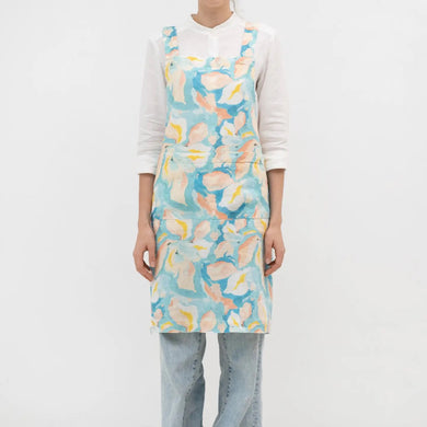 Pastel Iris Linen Japanese Crossback Apron - Indie Indie Bang! Bang!