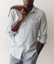 Load image into Gallery viewer, Stretch Selvage Long Sleeve Shirt - Aqua - Indie Indie Bang! Bang!