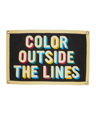 Color Outside The Lines Camp Flag - Indie Indie Bang! Bang!