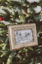 Load image into Gallery viewer, Snowy Stroll Framed Antique Art