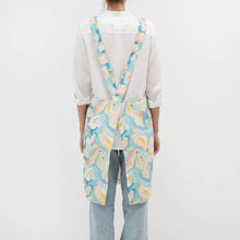 Load image into Gallery viewer, Pastel Iris Linen Japanese Crossback Apron - Indie Indie Bang! Bang!