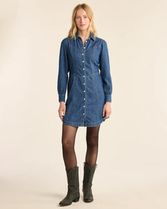 Pendleton | Button Front Chambray Denim Dress