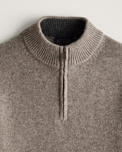 Pendleton | Shetland Half Zip Sweater - Stone Heather