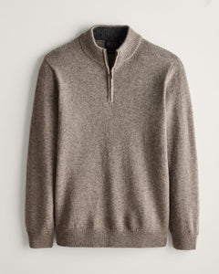 Pendleton | Shetland Half Zip Sweater - Stone Heather