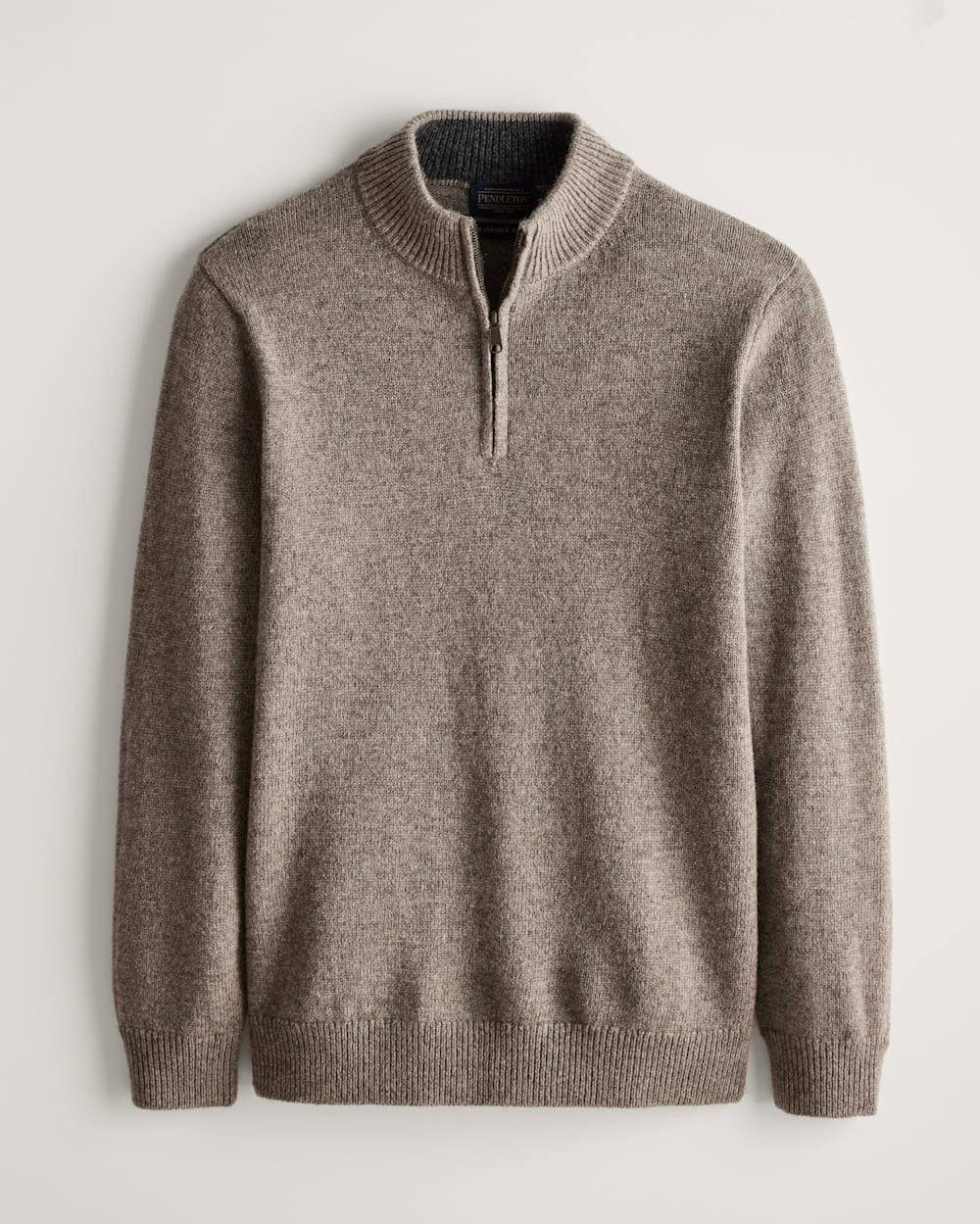 Pendleton | Shetland Half Zip Sweater - Stone Heather