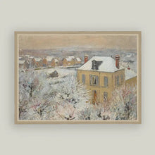 Load image into Gallery viewer, House in Winter Framed Antique Art