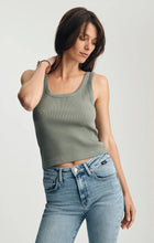 Load image into Gallery viewer, Mavi | Ribbed Square Neck Tank Top- Sage - Indie Indie Bang! Bang!