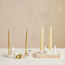 Load image into Gallery viewer, Snowman Stoneware Candle Holder