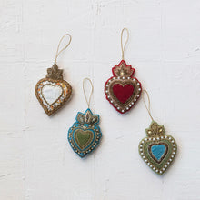 Load image into Gallery viewer, Beaded Velvet Sacred Heart Ornament - Indie Indie Bang! Bang!