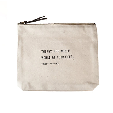 There's The Whole World - Mary Poppins Canvas Zip Bag - Indie Indie Bang! Bang!