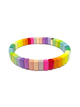Load image into Gallery viewer, Neon Rainbow Vertical Tile Bracelet - Indie Indie Bang! Bang!